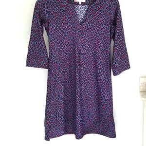 Jude Connally blue red leopard Megan dress